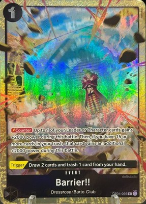   Barrier!!   OP04-095 Premium Card Collection Holo Foil One Piece TCG NM