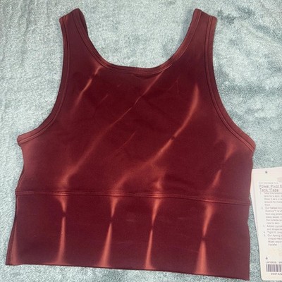 NWT Lululemon red Power Pivot Tank Everlux 4 Sun Bleached Wash Merlot Tie Dye