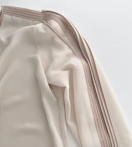 REISS Hermina beige elfenbein Shirt Plissee Detail formelle Bluse Top UK6 EUR34 *sehr guter Zustand* - Bild 4 von 9