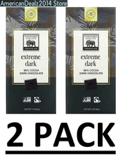 2 PACK - Endangered Species Velvety Dark Chocolate Bars With 88% Cocoa 3 Oz