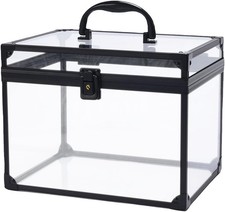 Clear Acrylic Display Box with Lock and Handle