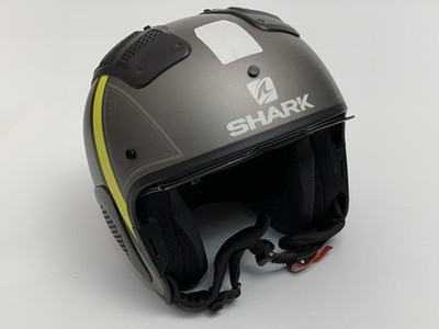 Shark X-Drak Terrence Helmet Matte Grey/Dark Grey/Yellow S-M | eBay