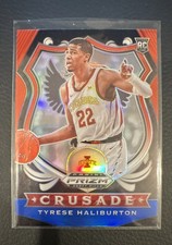 2020-21 Panini Prizm Draft Picks - Crusade Tyrese Haliburton #90 Red White &...