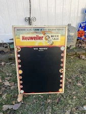 Antique Original Neuweiler Chalk Board Advertising Sign 