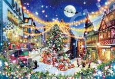 Epoch 300-piece Jigsaw Puzzle Illustration/Art Fantasy Art: Christmas Night in