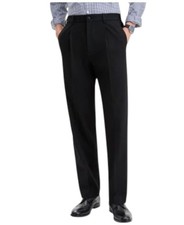 Tommy Hilfiger Mens Relaxed fit Dress Pants 33 / 32 Black Solid