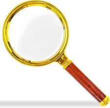 Magnifying Glass 10X Reading Magnifier HANDHELD 2" Glass Lens Jewelry Loupe Loop