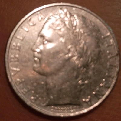 1964 Italian L100 R Italy Coin Lire Repvbblica Italiana Coin AU Condition 66