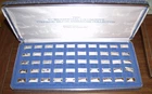 FRANKLIN MINT INTERNATIONAL LOCOMOTIVES 50 SILVER INGOT COLLECTER SET COA & BOX