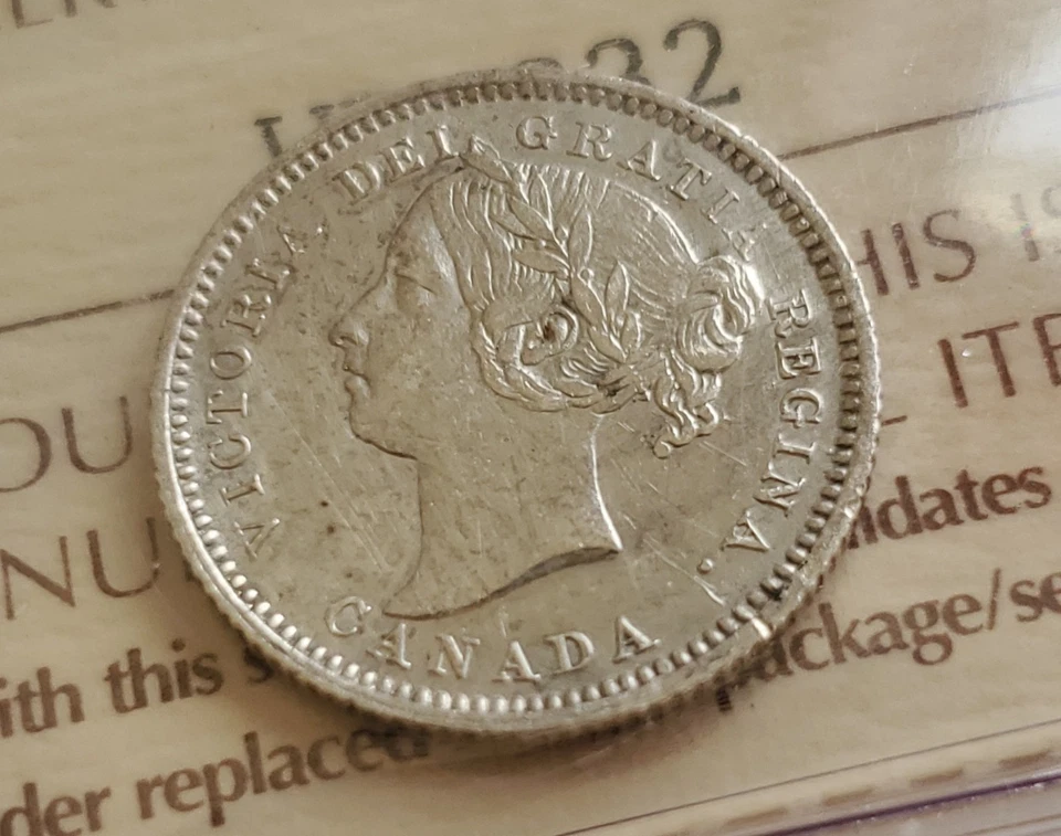 1886 CANADA SILVER 10 CENTS - ICCS EF40 - SMALL 6; OBV 5; CLEANED - DIME - Image 3 of 4