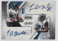 2016 Panini Absolute Iconic Ink Dual 10/50 Fred Taylor TJ Yeldon #9 Auto v9t