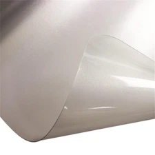 Pemberly Row Vinyl Clear 48" x 36" PVC Lipped Chair Mat for Hard Floor