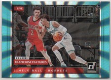 LaMelo Ball 2021-22 Donruss Franchise Features Teal Holo Laser Insert Card #23