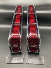 1966 Chevrolet Impala Rear Tail Light Back Up Lamp Lenses Set A