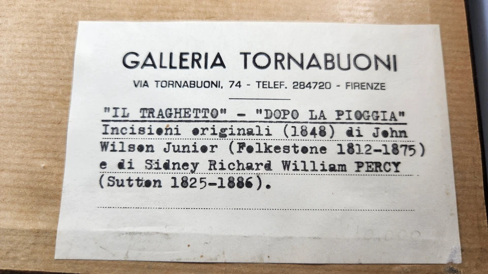 Grabados John James Wilson y Sidney Richard Percy 2,75x4" siglo XIX arte inglés Foto 2 de 4