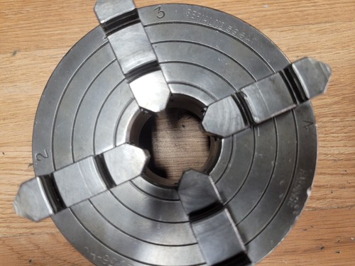 HARDINGE 5 " 4 JAW CHUCK INDEPENDENT W. HARDINGE TAPER LOCK MOUNT 36HC - Picture 3 of 6