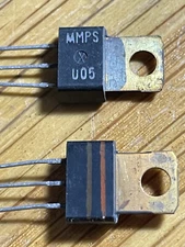 A lot of TWO (2) Motorola MPSU05 NPN power transistor, TO-202 case.