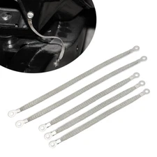 UNIVERSAL HEAVY DUTY ENGINE GROUND STRAP 5 PC TRUCK/CAR SET 3-10" AND 2-13"