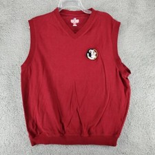 Vintage Russell Florida State Seminoles Vest Mens Large Maroon Team Issue FSU