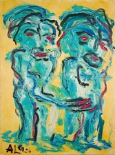 Dipinto olio arte religiosa Cristo Ecce homo pezzo unico segno Prof em Loeschner-Gornau