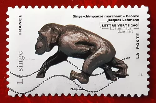 FRANCE 2013 20g Bronze Marching Chimpanzee Yt A782 Mi 5488 Scott 4323 XF 6795