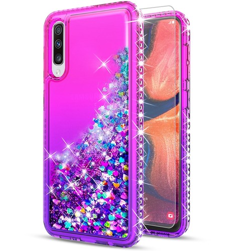 Coque téléphone pour Samsung Galaxy A70 paillettes liquides + verre trempé protection - Photo 6 sur 11