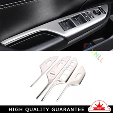 Glass Window Lifting Lock Panel Trim For Honda Civic 2016-2021 Silver Titanium