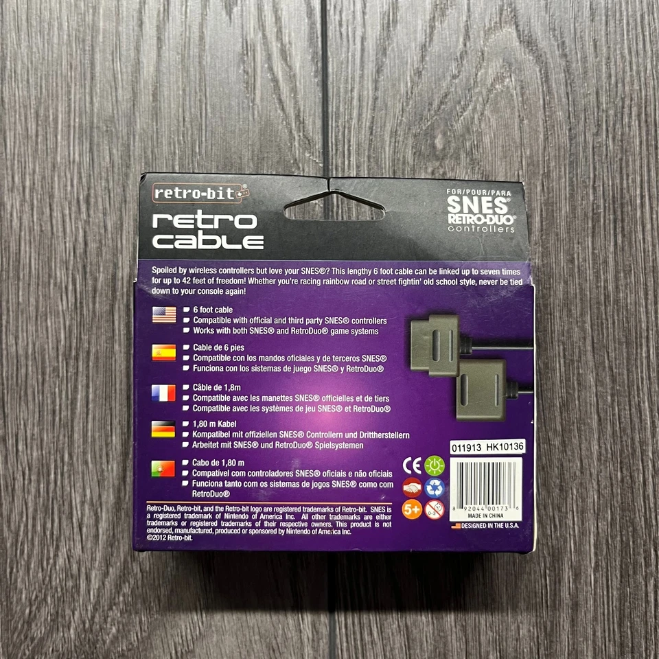 NEW EXTENSION CABLE FOR SNES SUPER NINTENDO CONTROLLER  - Image 2 of 4