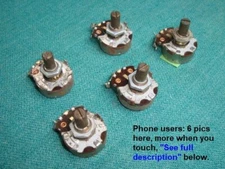 Five Short Shaft Controls for 1949 Model 400, Sentinel 7" TV and Others