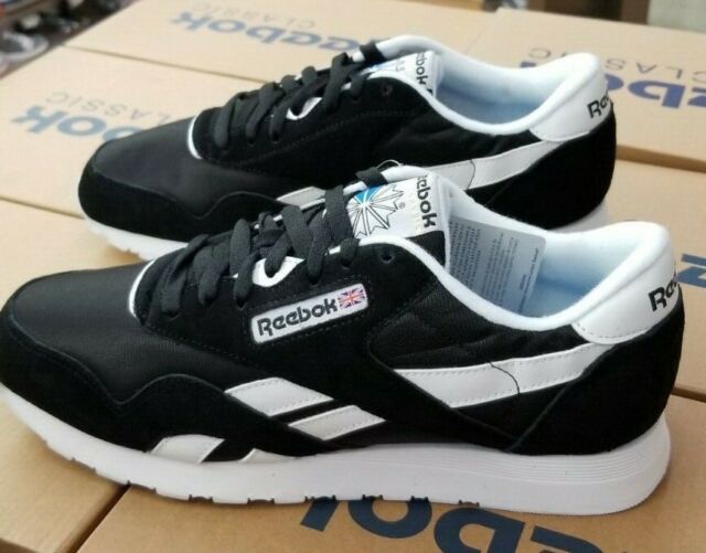 reebok classic nylon black and white