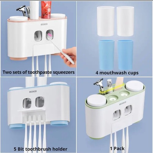Bathroom Accessories Set Automatic Wall Mount Toothpaste Squeezer Dispenser