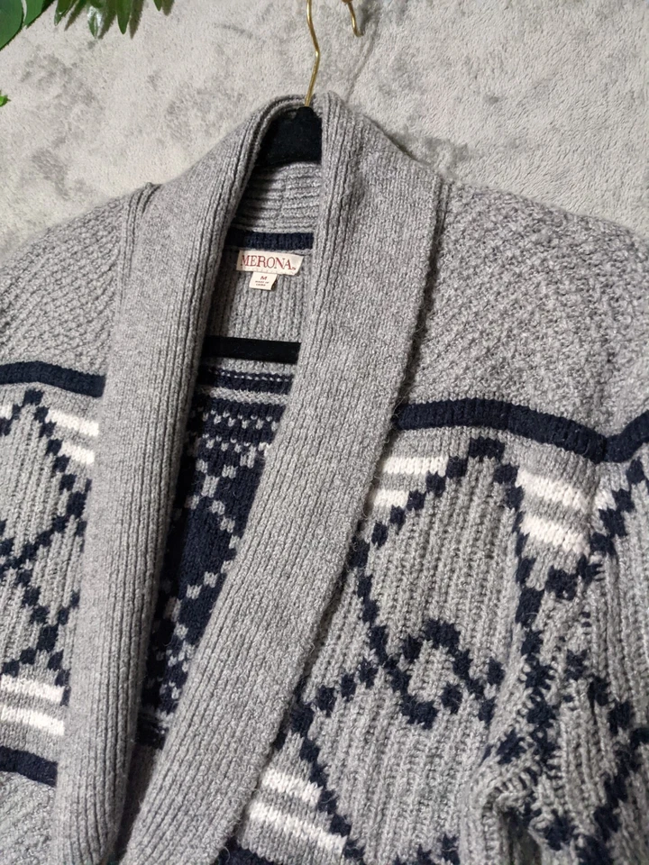 Cárdigan Mujer MERONA MEDIANO (8-10) Frente Abierto Tejido Otoño Invierno Multicolor Foto 3 de 4