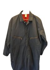 Men's Vintage VF Imagewear Blue Insulated Zip Coverall Jumpsuit L Reg Mechanic