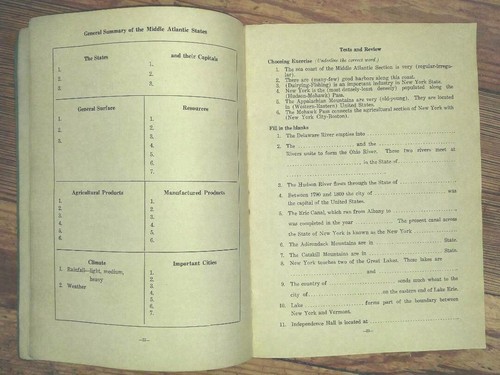 Hillsdale Michigan Schulbedarf - 1933 - US Geography Study Guide unbenutzt - Softcover - Bild 11 von 11