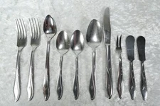 Utica Cutco Japan 'UT 153' MCM Atomic Star Flatware Stainless 10 Pieces