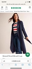 Boden Petite Wool Blend Bristol Coat 10p