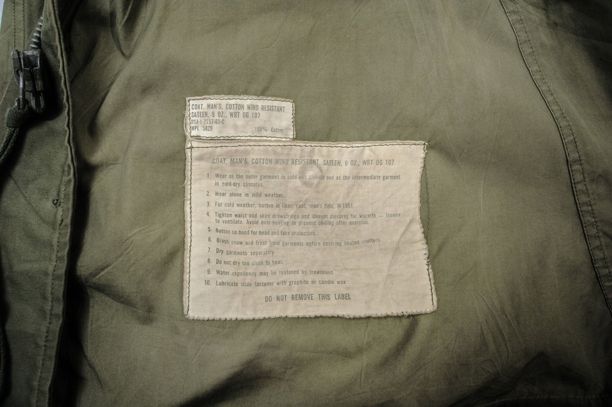 VINTAGE US ARMY M51 FIELD JACKET 1963 VIETNAM WAR 78TH