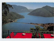 Postcard Blick auf Luganersee Monte San Salvatore Lugano Switzerland