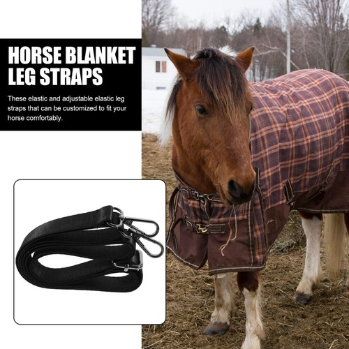 12 pcs Nylon Horse Blanket Leg Straps Adjustable Elastic Horse Blanket