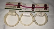 NEW-Wooden Bangles, Flat Set Of 3, Med, Lg, XL