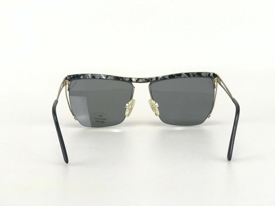 Gafas de sol Gucci vintage mod. GG 2325/s 55n Plata Negro Tapa Plana Cuadrada Nuevo de Lote Antiguo  Foto 4 de 4
