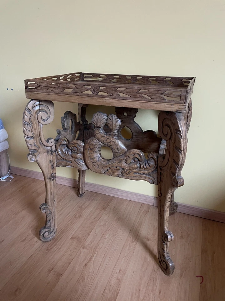 Table de milieu ou d'appoint Indochinoise en pin 19ème siècle - Photo 4/4