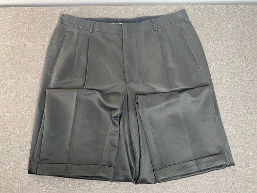 Roundtree & Yorke Pleated Dress Pants Men's 38 x 32 Charcoal Gray Office - Picture 3 of 16