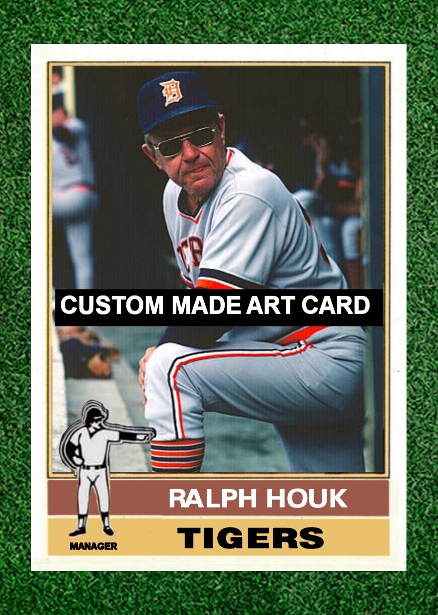 Ralph Houk Detroit Tigers 1976 Custom ACEO Baseball Card 2024 Edition