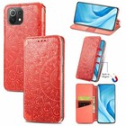 Etui na telefon komórkowy Ochrona Case do Xiaomi Mi 11 Lite Flip Cover Pokrowiec Etui Bumper Czerwony