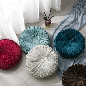 round blue pillows