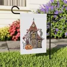 Halloween Garden House Banner