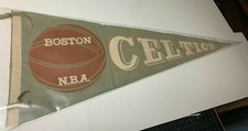 Amazing Vintage Boston Celtics Basketball Pennant!!!