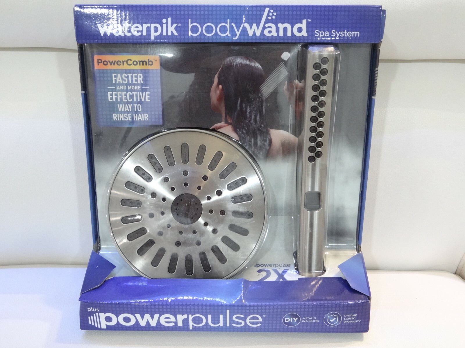 Waterpik Body Wand Spa Shower Head System with Anywhere Bracket eBay