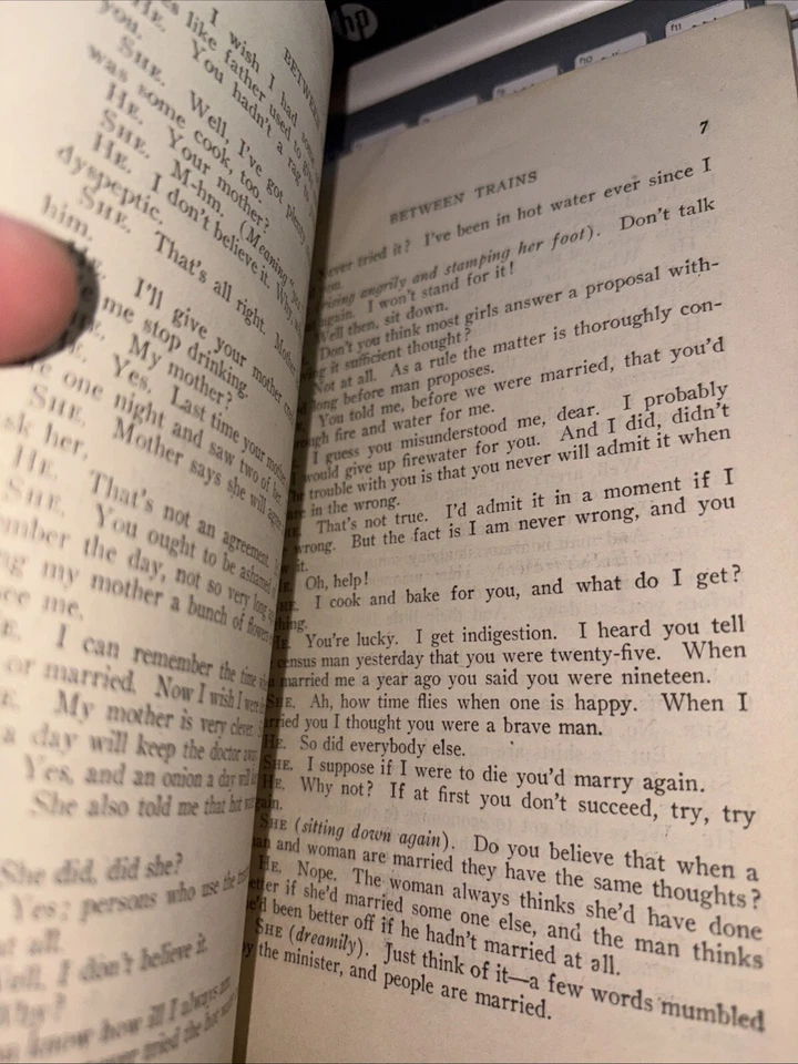 Antique 1922 Denison's Vaudeville Sketches: Between Trains / Bray Gray Sketch - Image 4 of 4